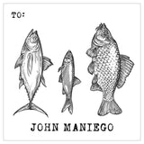 Three Fish Sketch For Men Gift Tag