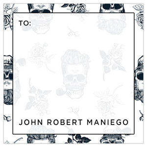 Skull & Rose For Men Gift Tag