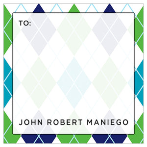 Preppy Pattern For Men Gift Tag