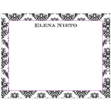 Damask Personalized Note Cards