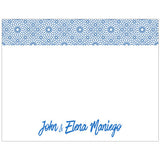 Blue Floral Personalized Boxed Note Cards