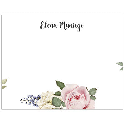Floral Touch Personalized Boxed Note Cards