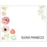 Light Floral Watercolor Themed Boxed Note Cards