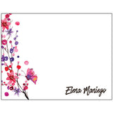 Pink Cherry Blossom with Butterfly Note Card Set