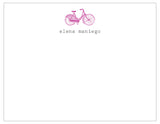 Cute Pink Bike Personalized Note Cards