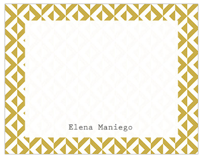 Granada Gold Bordered Personalized Note Cards
