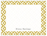Granada Gold Bordered Personalized Note Cards