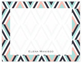 Mexican Stripe Bordered Personalized Note Cards