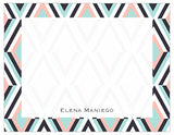 Diamond Pattern Border Note Card Set