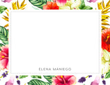 Manila Tropics Bordered Personalized Note Cards