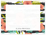 Gumamela Sketch Bordered Personalized Note Cards