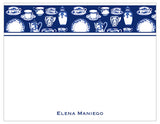 Blue China Personalized Note Cards