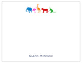 Rainbow Safari Personalized Note Cards