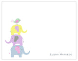 Cutesy Elephants Personalized Note Cards