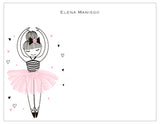 Dainty Ballerina Personalized Note Cards