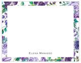 Plum Flowers Personalized Note Cards