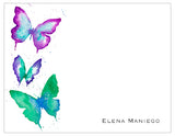 Watercolor Butterfly Personalized Note Cards