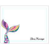 Glittery Mermaid Personalized Note Cards