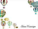 Fancy Hot Air Balloon Personalized Note Cards