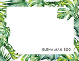 Palm Leaves Personalized Note Cards