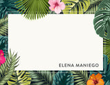 Hibiscus Vibe Personalized Note Cards