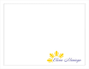 Sunny Philippines Personalized Note Cards