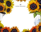Bold Sunflower Themed Notecard