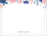 Pale Pinks and Blues Floral Themed Notecard