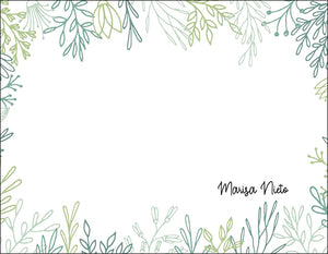 Leafy Sketches Themed Notecard