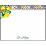 Mediterranean Tiles with a Twist of Lemon Notecard