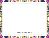 Violet Floral Garden Themed Notecard