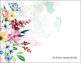 Watercolor Floral Garden Themed Notecard