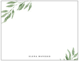 Rustic Greenery Personalized Note Cards