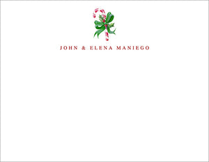Candy Cane Holiday Notecard