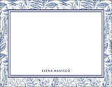 Pale Vintage Blue Chinoiserie Border Notecards