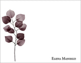 Burgundy Eucalyptus Personalized Notecards