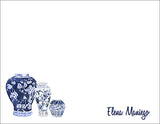 Blue Ming Vases Chinoiserie Notecards