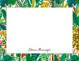 Leafy Tropical Personalized Notecards