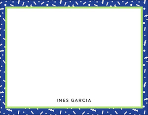 Blue Confetti Gift Tag or Notecard