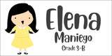 Poveda School Themed Sticker Label