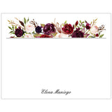 Watercolor Red Roses Personalized Note Cards