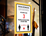 Social Distancing Rules Store Sign