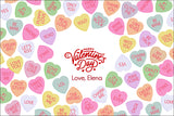Candy Hearts Valentine gift tag