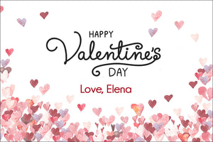 Watercolor Hearts Valentine gift tag